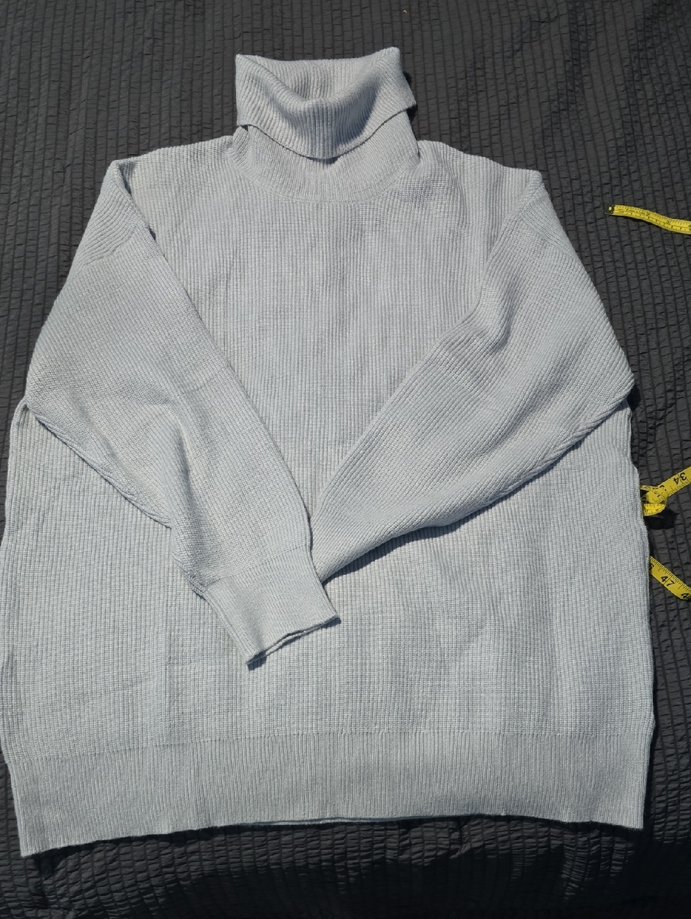 Men's Light Grey Turtleneck Sweater